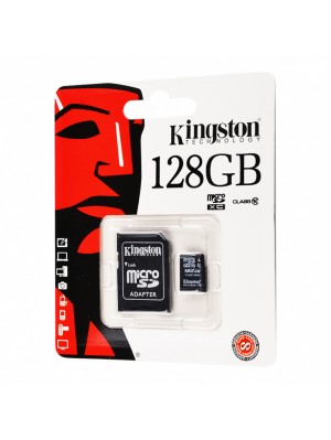 Карта памяти с переходником Micro SDHC Card Kingston (Class 10 UHS-I U1) 128GB