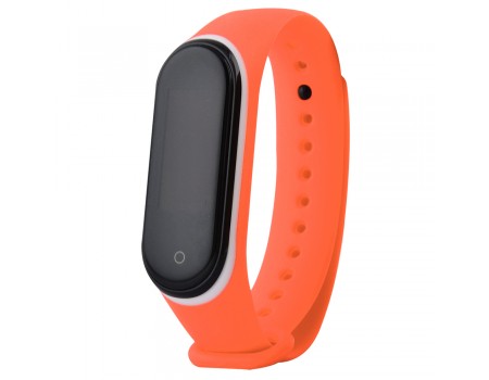 Ремешок Silicone Line Xiaomi Mi Band 3/4 orange/white