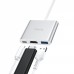 USB-хаб Hoco HB14 Easy use Type-C adapter(Type-C to USB3.0+HDMI+PD) Silver