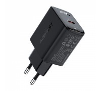 Мережевий зарядний пристрій Acefast A21 GaN 30W (1 Type-C) black