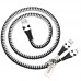 Кабель HOCO U97 2-in-1 Zipper charging cable for Lightning+Type-C 2,4A/0,96m. Black+white