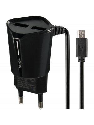 Зарядное устройство Gelius Pro Edition Auto ID 2USB + Cable MicroUSB 2.4A Black