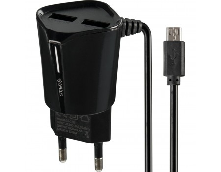 Зарядное устройство Gelius Pro Edition Auto ID 2USB + Cable MicroUSB 2.4A Black