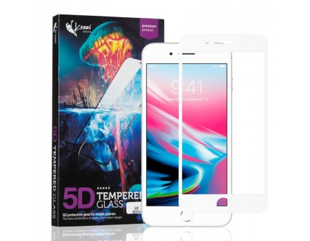 Захисна скло Krazi 5D для iPhone 7 Plus/8 Plus White