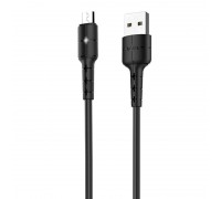 Кабель USB для зарядки Hoco X30 Star MicroUSB Black 1.2m