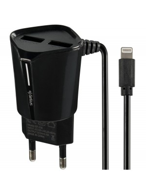 Зарядное устройство Gelius Pro Edition Auto ID 2USB + Cable iPhone 8 2.4A Black