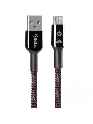Кабель USB для зарядки Gelius Pro Smart GP-U08m MicroUSB Black (2A)(1m)(12 мес)