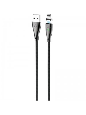 Кабель USB для зарядки Hoco U75 Blaze Magnetic Lightning Black 1.2m