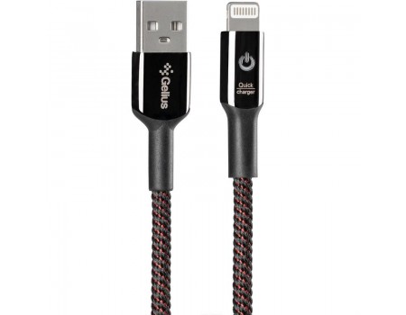 Кабель USB для зарядки Gelius Pro Smart GP-U08i Lightning Black (2A)(1m)(12 мес)