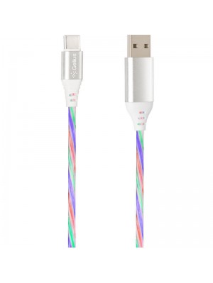 Кабель USB для зарядки Gelius Pro LED RGB GP-UC06c Type-C Silver