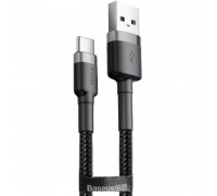 Кабель USB для зарядки Baseus Cafule Type-C (CATKLF-AG1) Black 0.5m