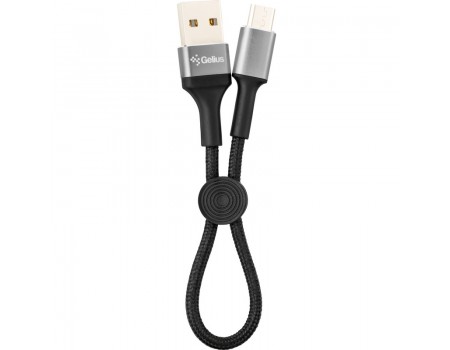 Кабель USB для зарядки Gelius Pro Short GP-UC107 Micro USB (0.2m) Black