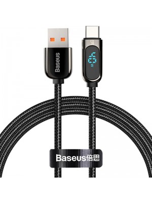 Кабель USB для зарядки Baseus Display Fast Charging Type-C (CATSK-01) Black 1m