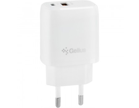 Зарядное устройство Gelius Pro X-Duo GP-HC014 USB+Type-C QC3.0/PD20W White