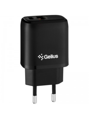 Зарядное устройство Gelius Pro X-Duo GP-HC014 USB+Type-C QC3.0/PD20W Black