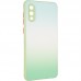 Чехол накладка Glass Rainbow Case Samsung A022 (A02) Mint Mohito