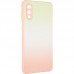 Чехол накладка Glass Rainbow Case Samsung A022 (A02) Strawbery Mohito