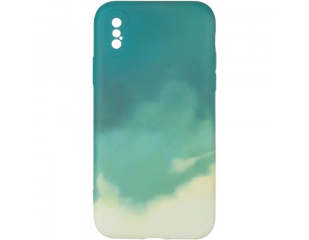 Watercolor Case для iPhone X Green